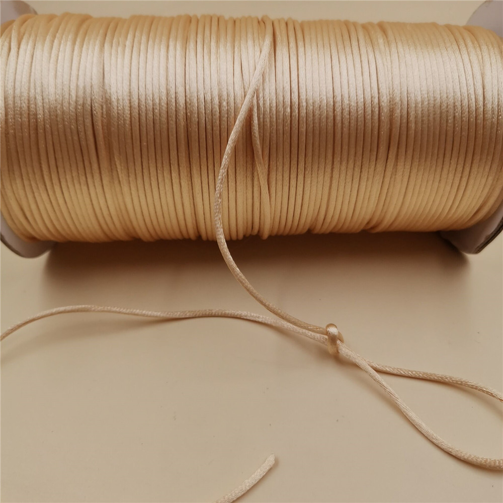 2mm Khaki Satin Cord Thread Ma - Macrame Cord Cotton avaliação e preço