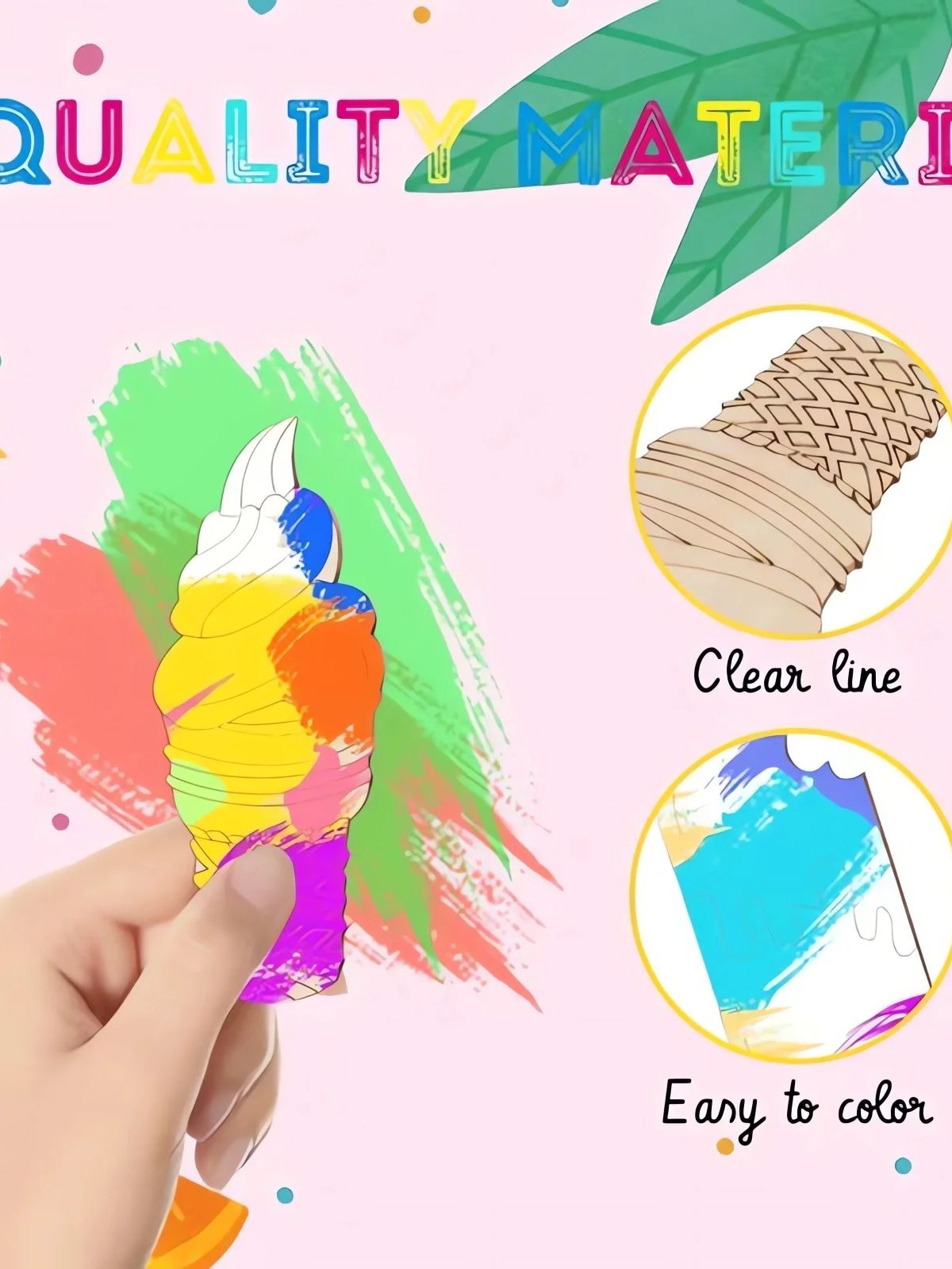 6/30pcs Ice Cream Wood Cutouts - Art Craft Ice Cream avaliação e preço