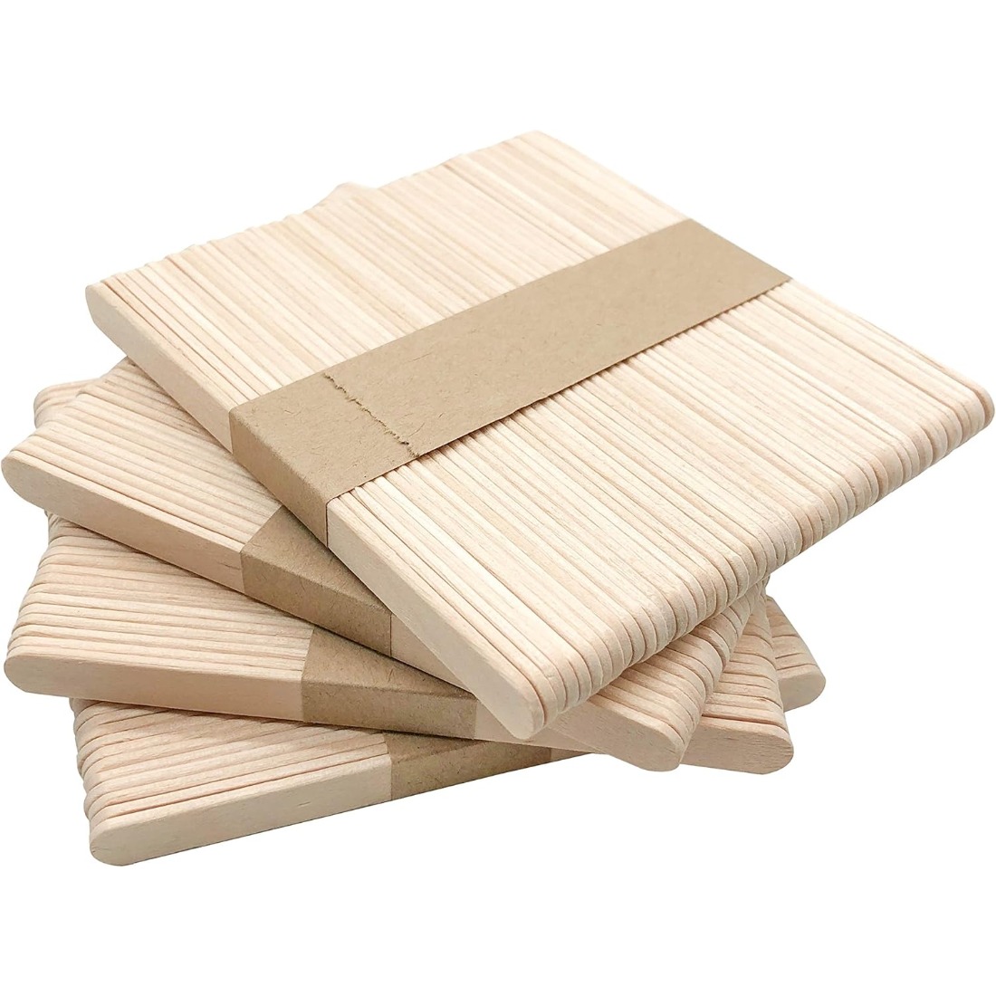 200Pcs  Natural Birch Wood Cra - Art Craft Ice Cream avaliação e preço