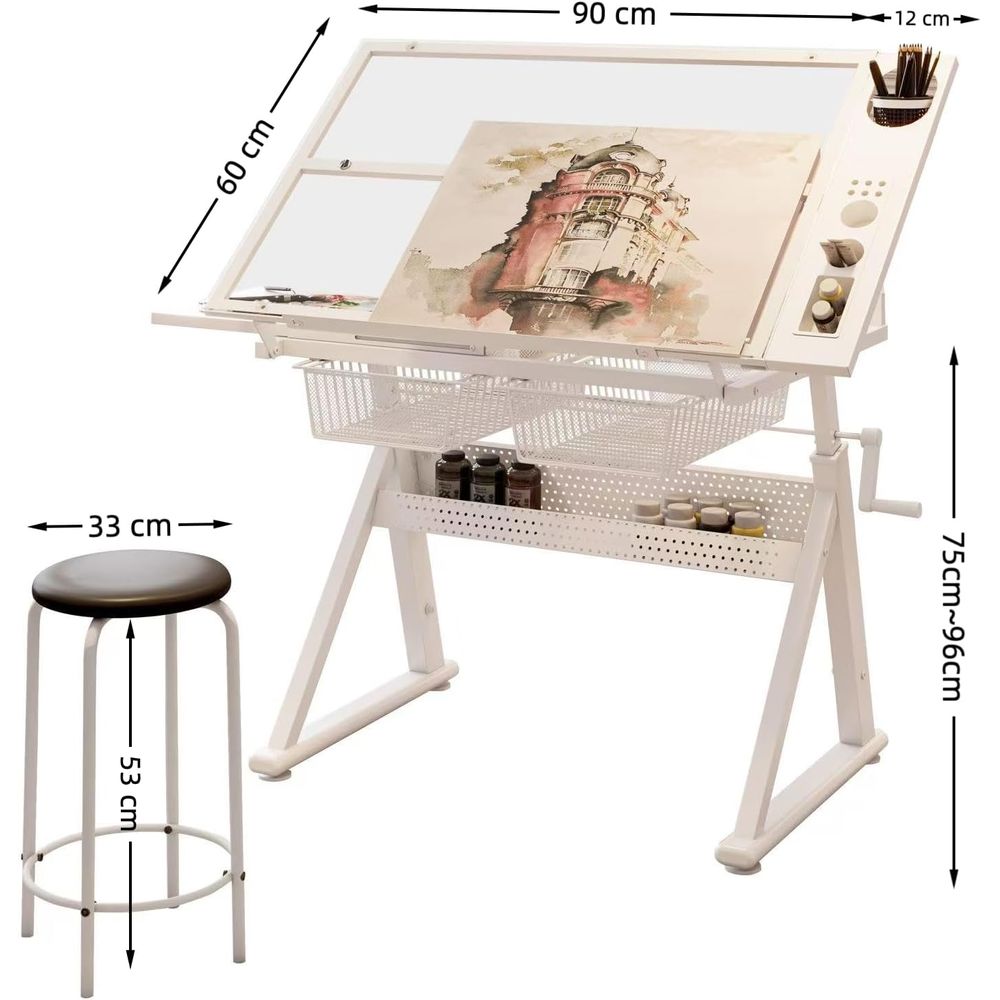 Adjustable Art Desk with Tempe - Art & Craft Paper Ideas For Kids avaliação e preço