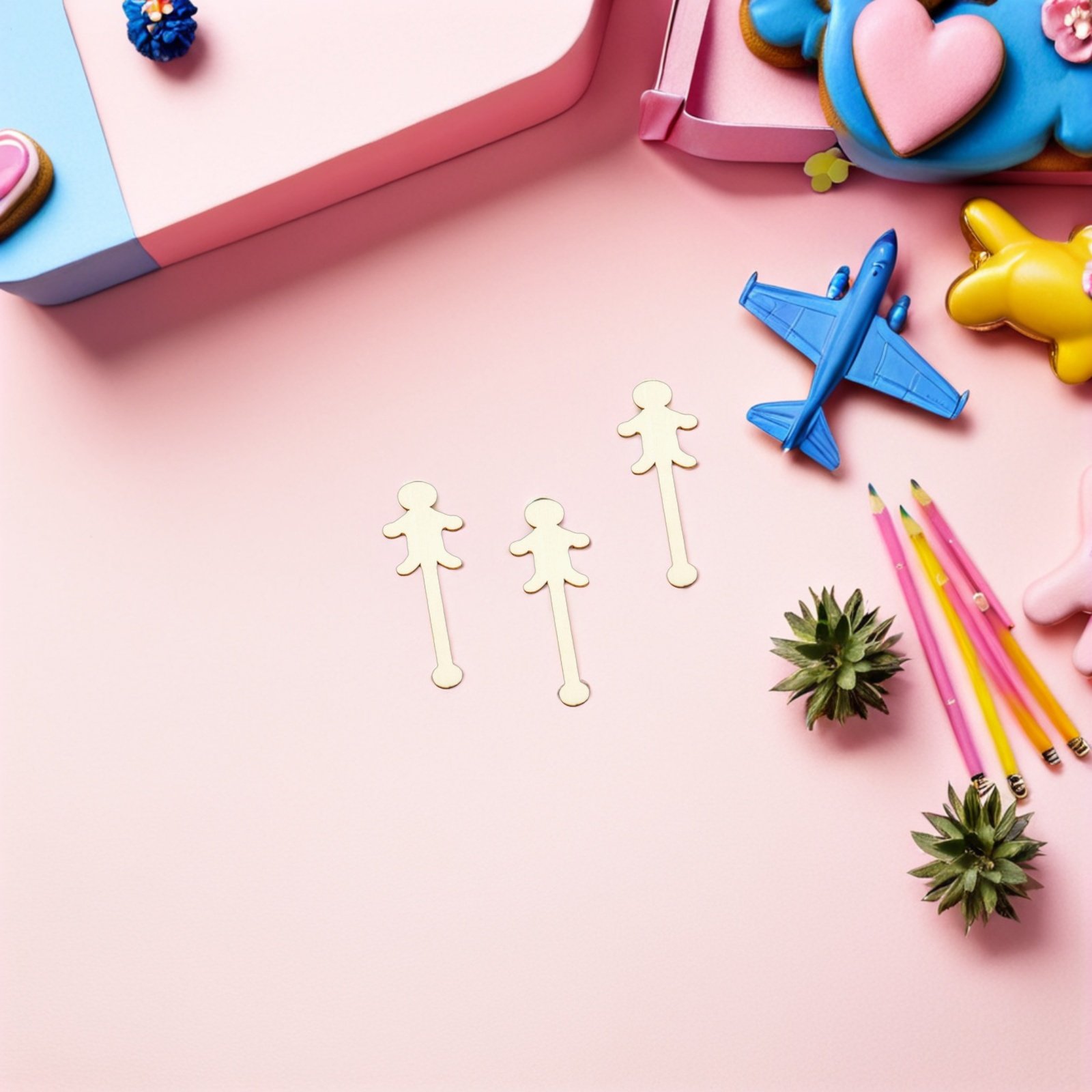 100Pcs Craft Sticks Wood Peopl - Art Craft Ice Cream avaliação e preço