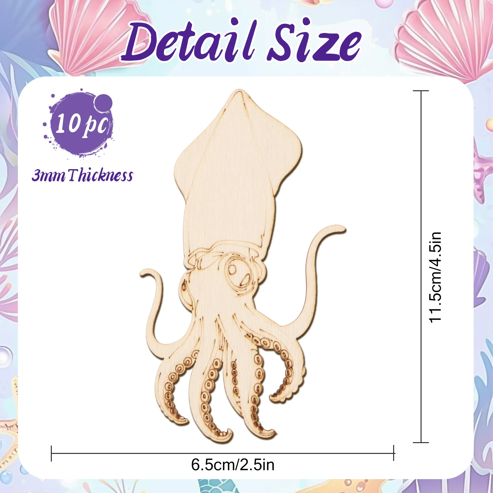 10pcs/set Unfinished Wood Craf - Art & Craft Paper Ideas For Kids avaliação e preço