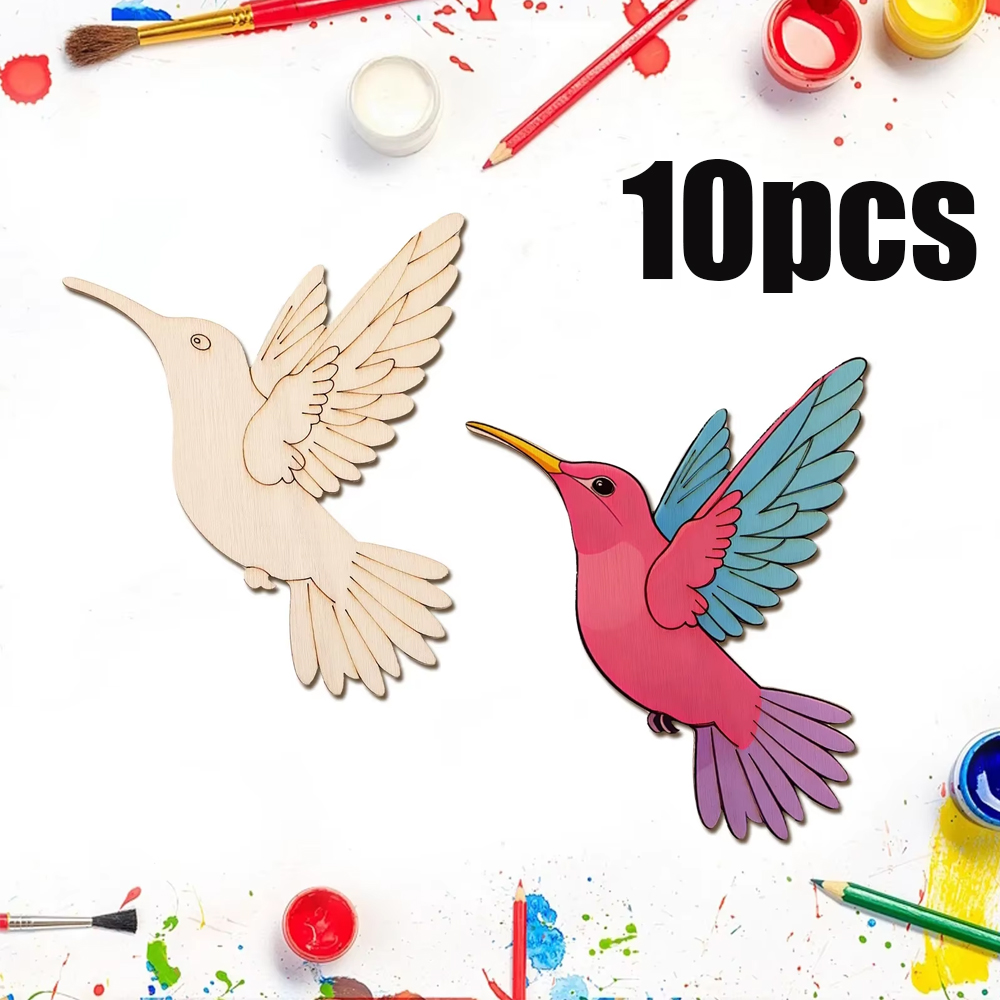 10pcs Unfinished Wood Animal B - Art & Craft Paper Ideas For Kids avaliação e preço