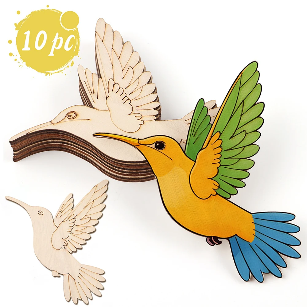 10pcs Unfinished Wood Animal B - Art & Craft Paper Ideas For Kids avaliação e preço