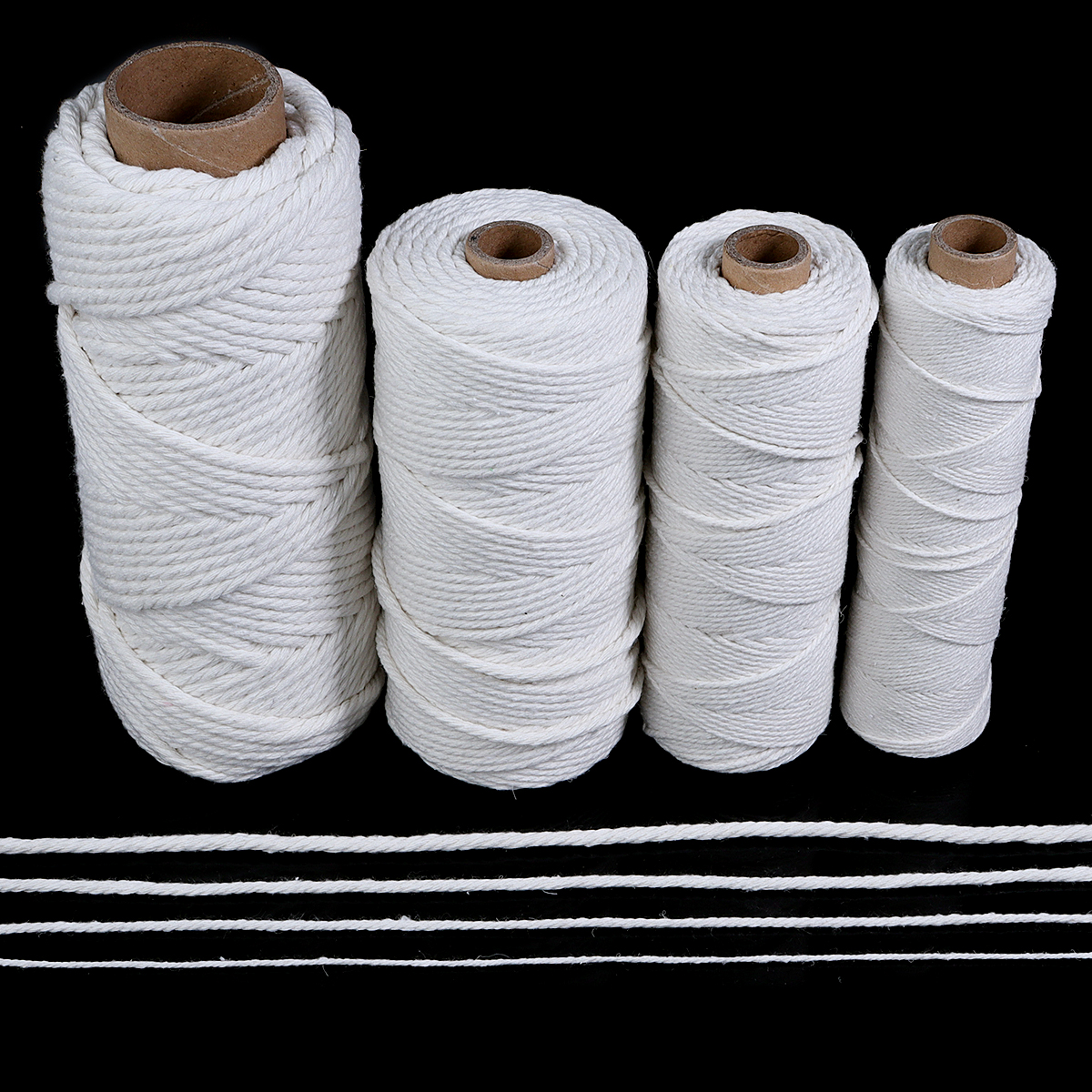 50-100 yards White Cotton Macr - Macrame Cord Cotton avaliação e preço