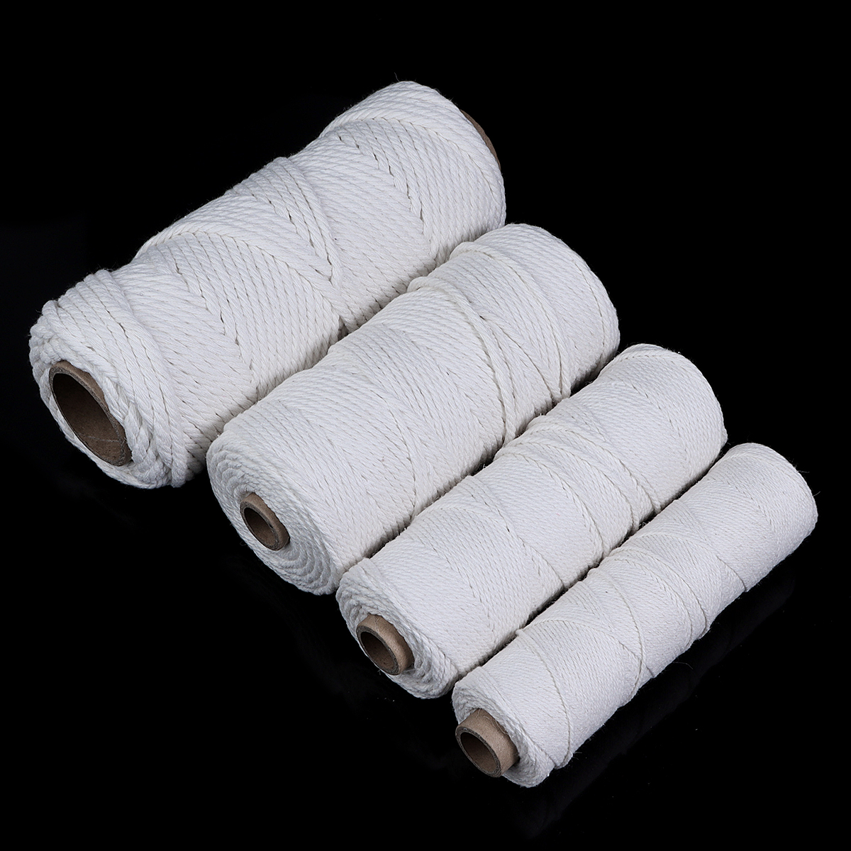 50-100 yards White Cotton Macr - Macrame Cord Cotton avaliação e preço