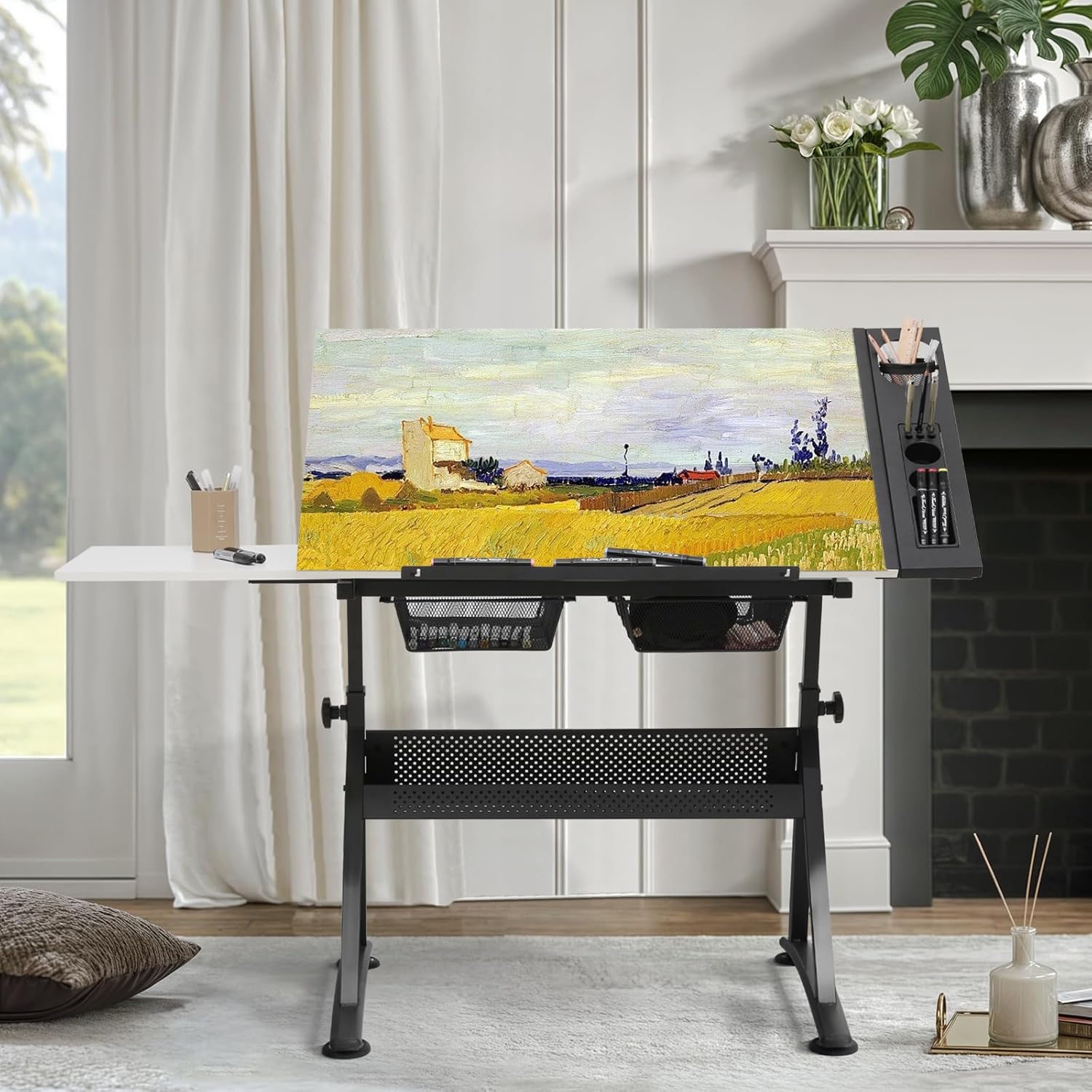 Art Deco Drafting Table, Heigh - Art & Craft Paper Ideas For Kids avaliação e preço