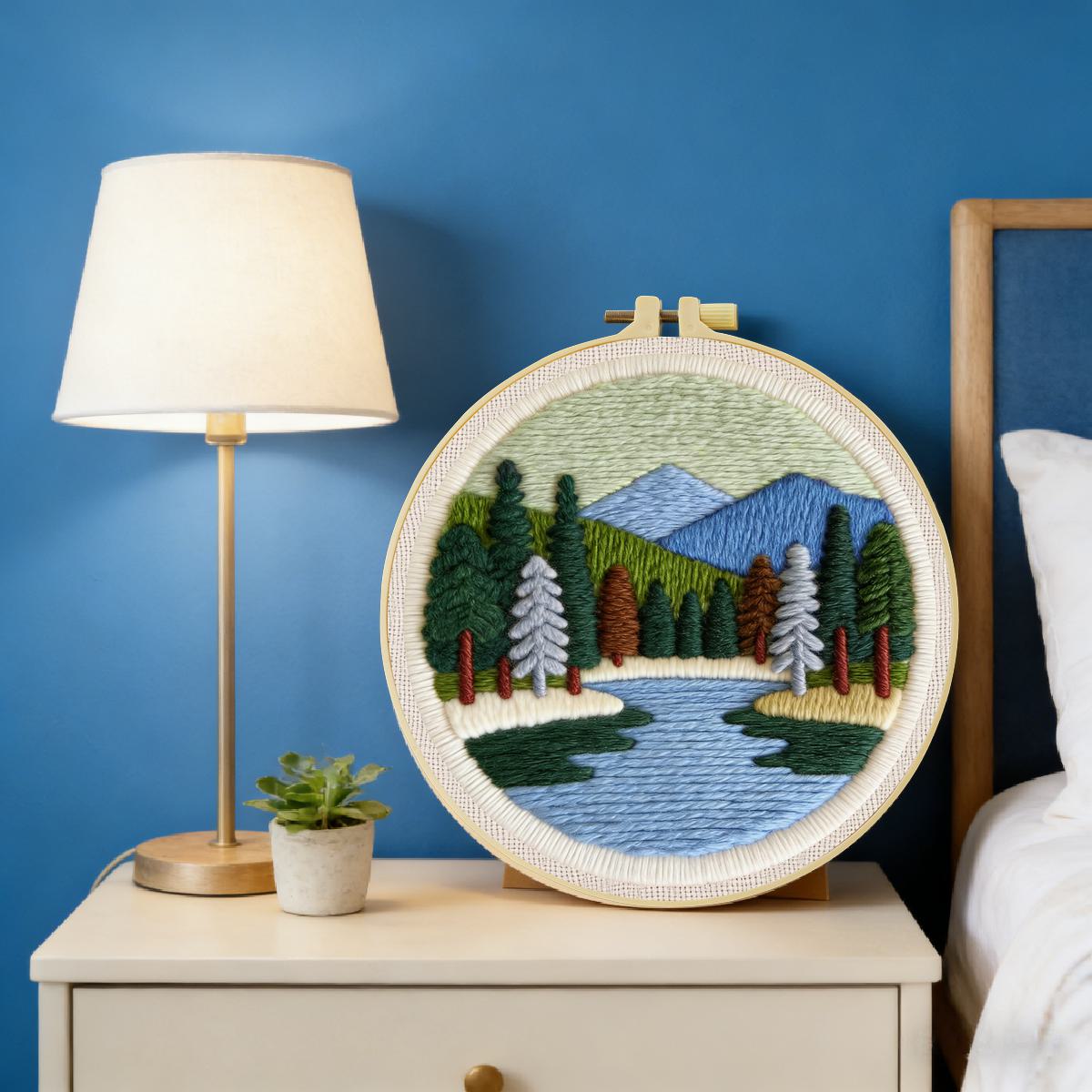 20X20CM/7.87inch Scenery punch - Punch Needle Kit avaliação e preço