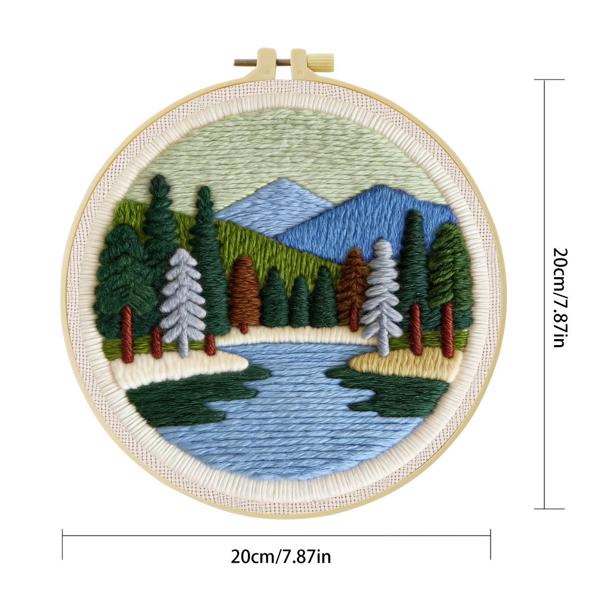 20X20CM/7.87inch Scenery punch - Punch Needle Kit avaliação e preço