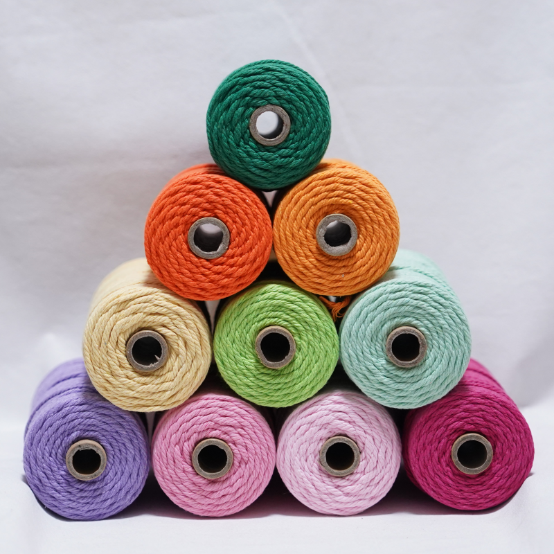 3mm 100m Colorful Cotton Macra - Macrame Cord Cotton avaliação e preço