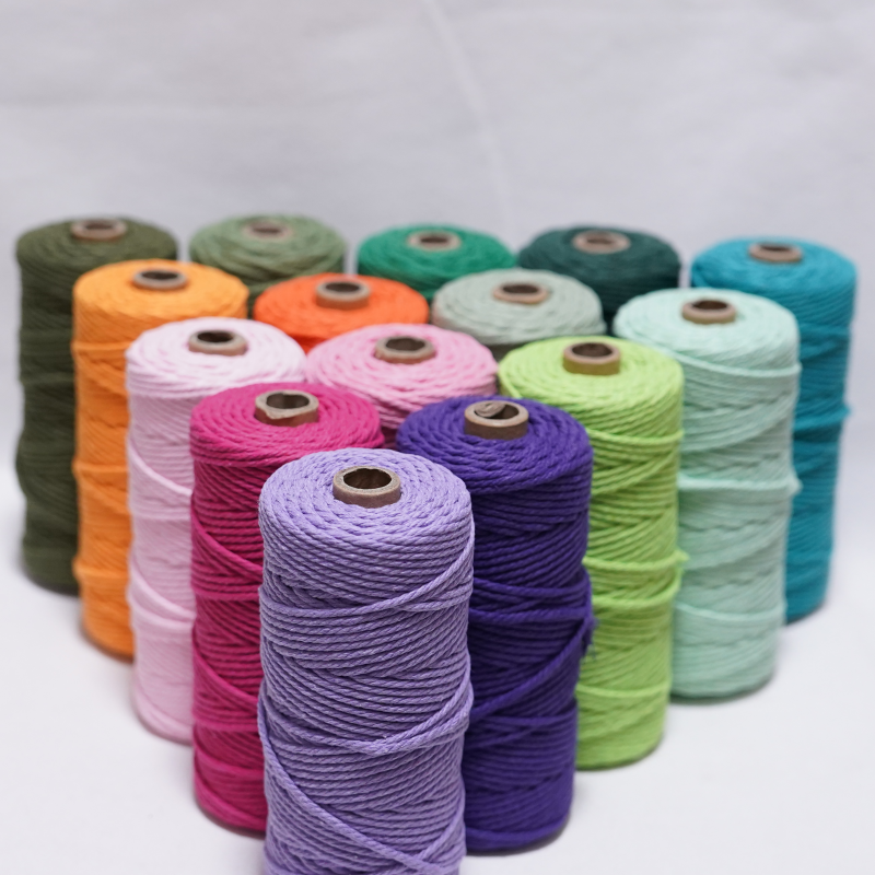 3mm 100m Colorful Cotton Macra - Macrame Cord Cotton avaliação e preço