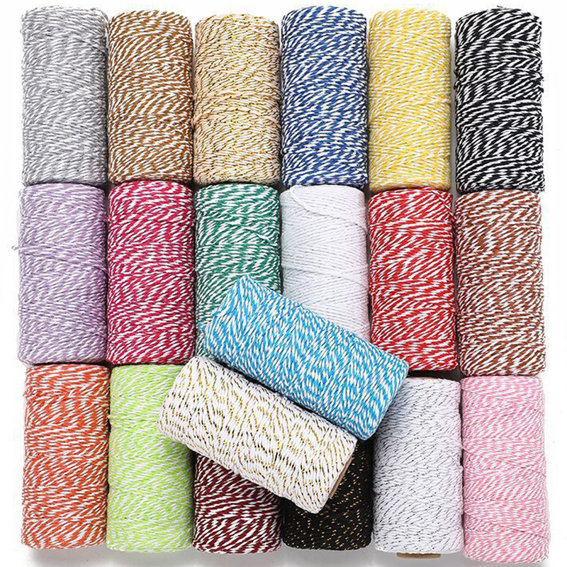 100M/Roll Cotton Cord Baker Tw - Macrame Cord Cotton avaliação e preço