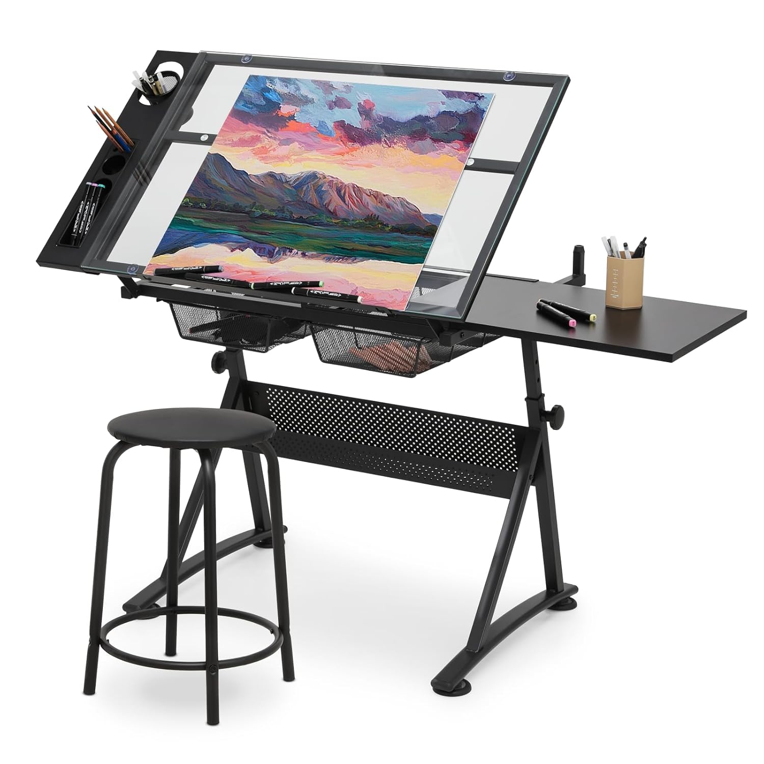 Drafting Table with Height Adj - Art & Craft Paper Ideas For Kids avaliação e preço