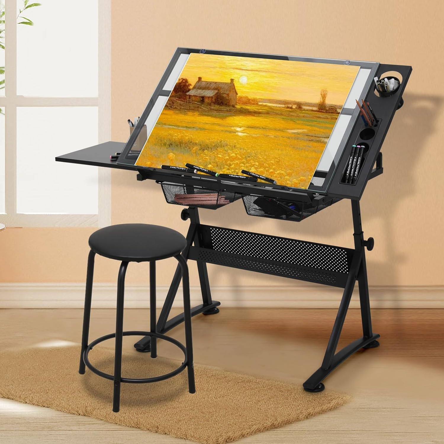 Drafting Table with Height Adj - Art & Craft Paper Ideas For Kids avaliação e preço