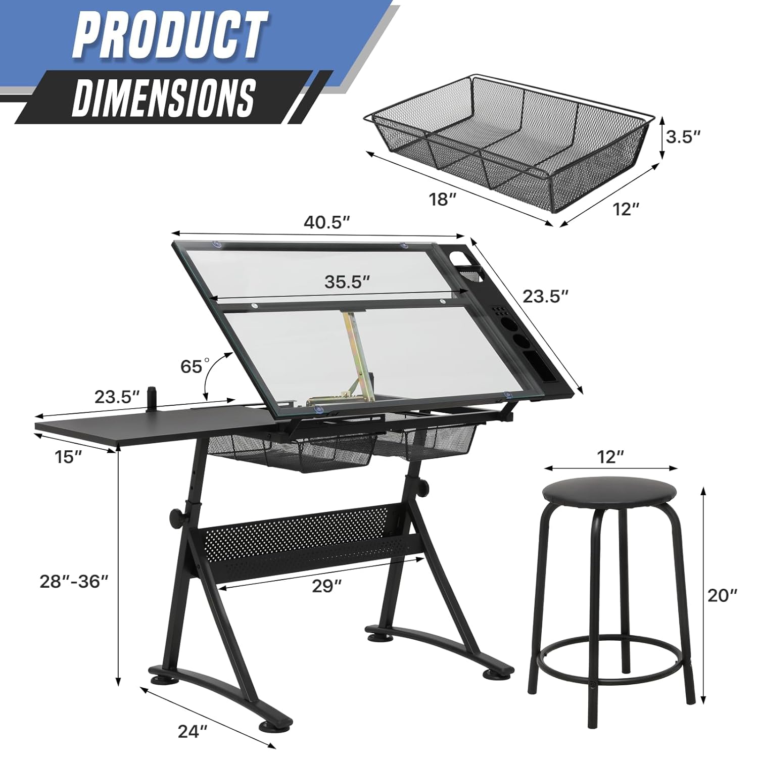 Drafting Table with Height Adj - Art & Craft Paper Ideas For Kids avaliação e preço