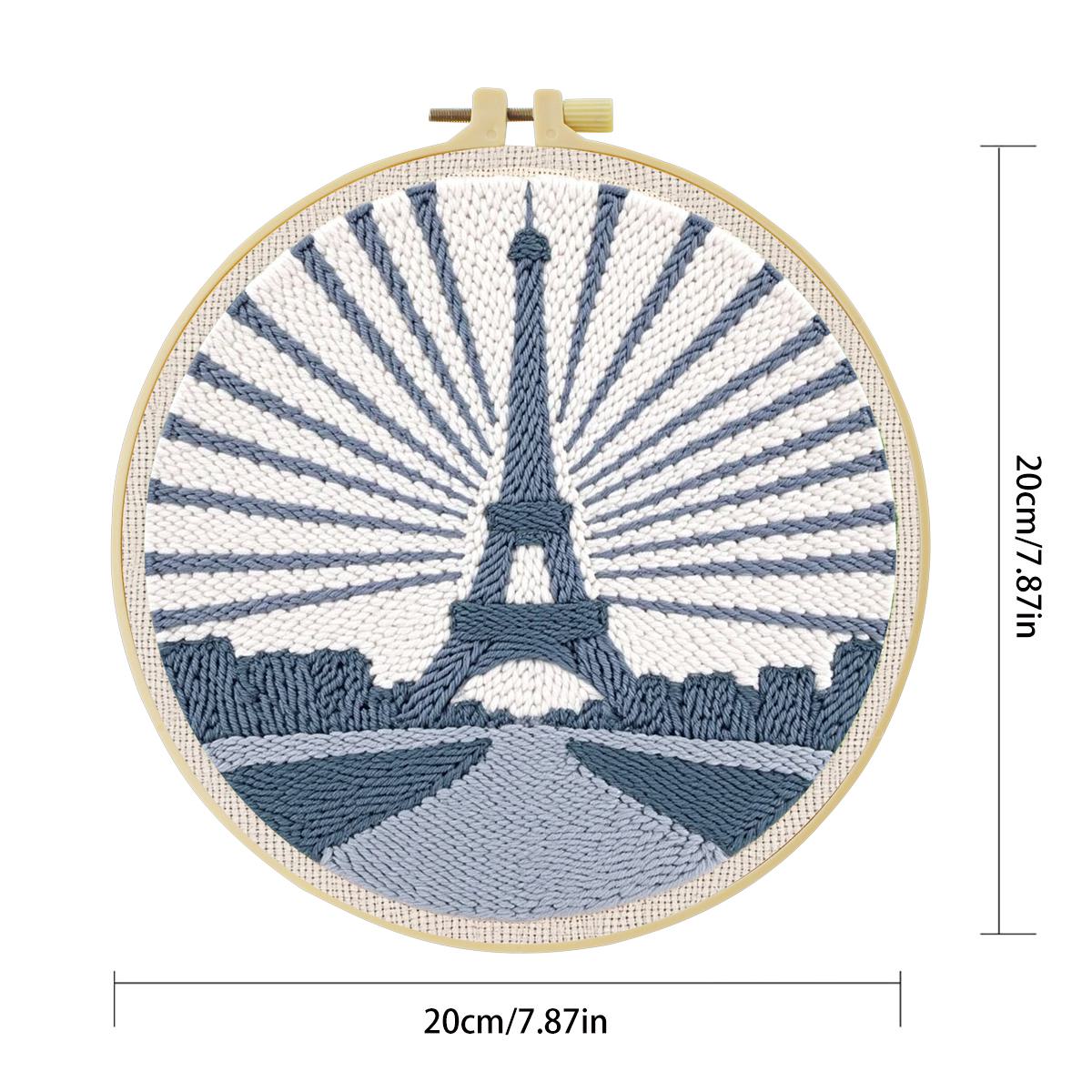 20X20CM/7.87inch Tower punch n - Punch Needle Kit avaliação e preço