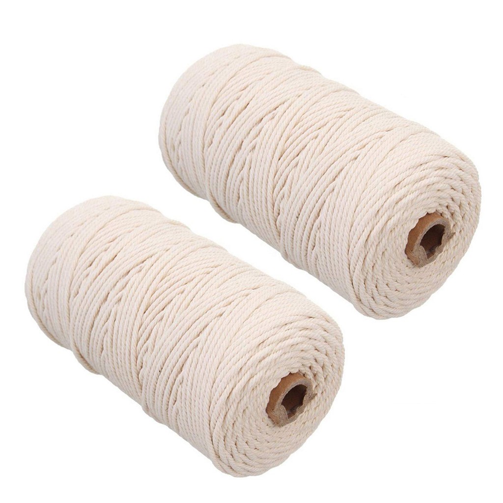 Macrame Rope 2mm 200M Natural  - Macrame Cord Cotton avaliação e preço