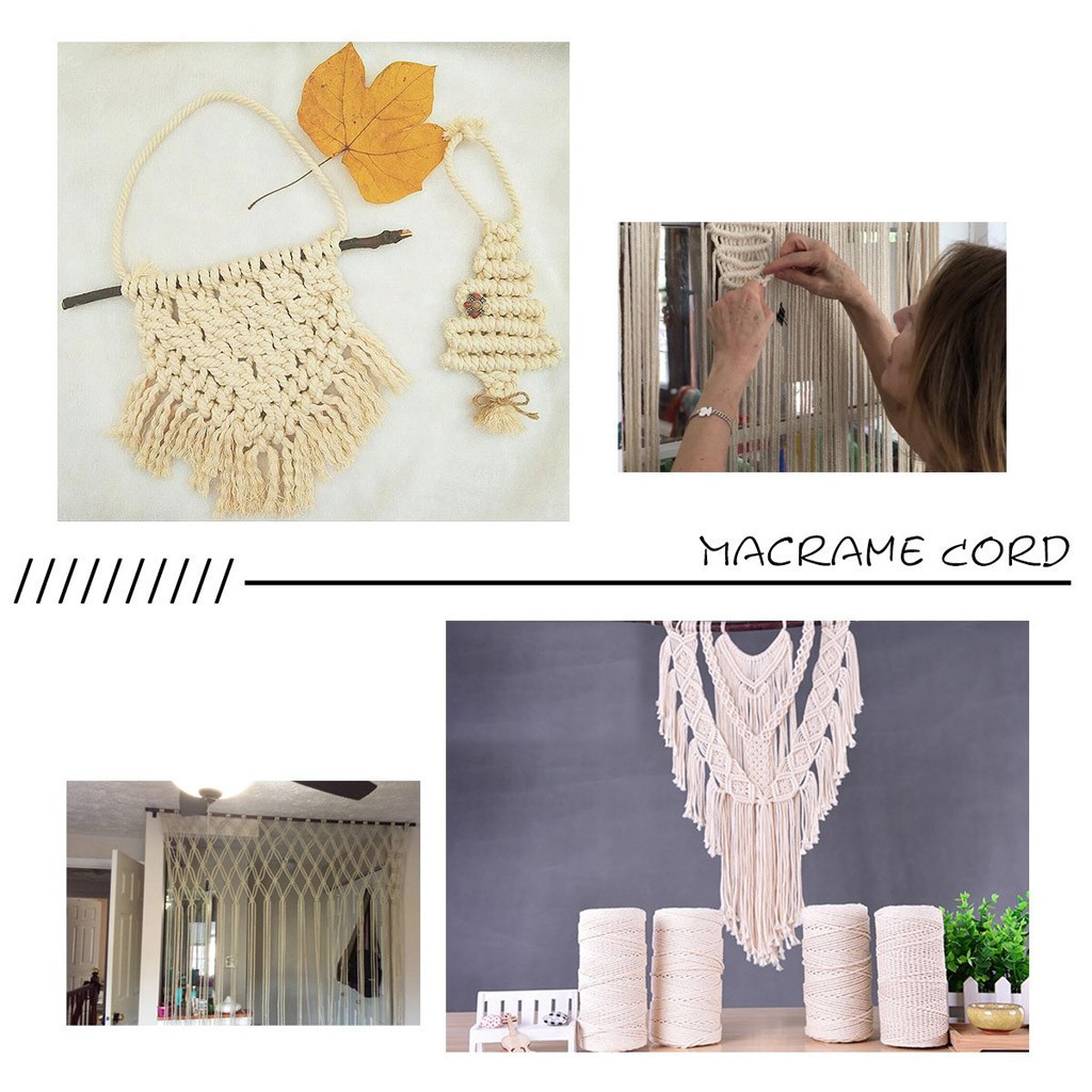 Macrame Rope 2mm 200M Natural  - Macrame Cord Cotton avaliação e preço