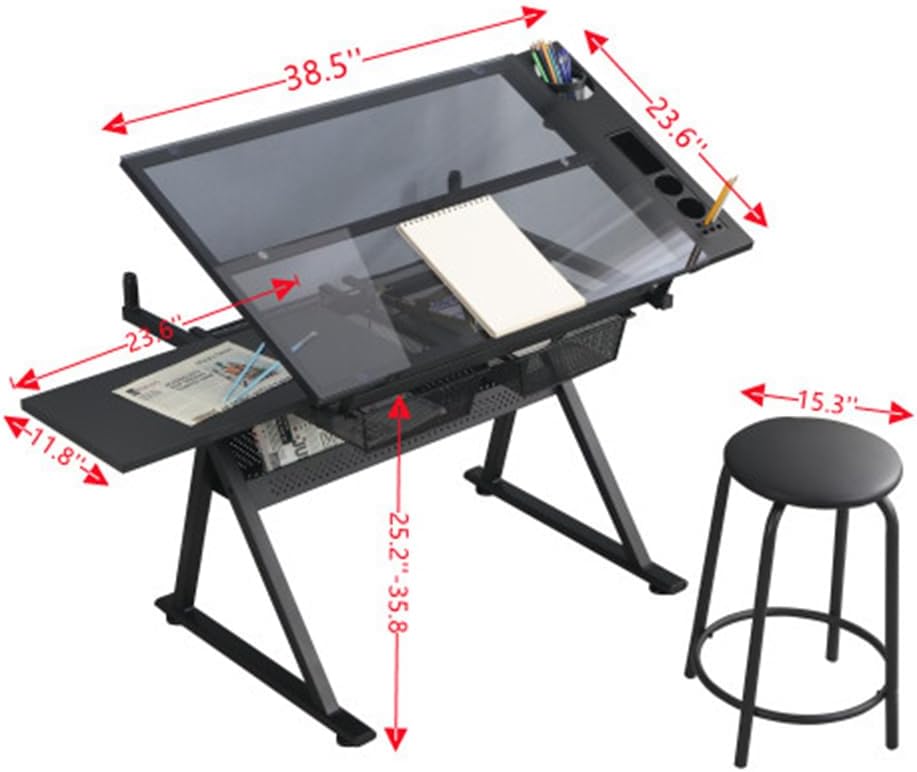 Table w/Stool, Height Adjustab - Art & Craft Paper Ideas For Kids avaliação e preço