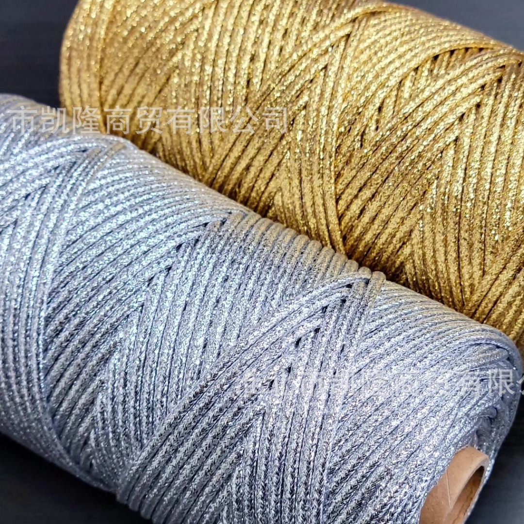 Shiny Metallic Braided Cord 3m - Macrame Cord Cotton avaliação e preço