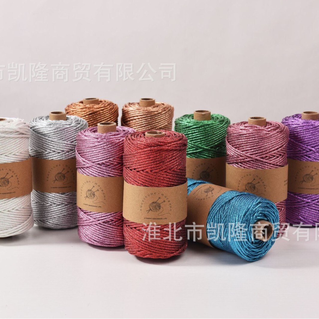 Shiny Metallic Braided Cord 3m - Macrame Cord Cotton avaliação e preço