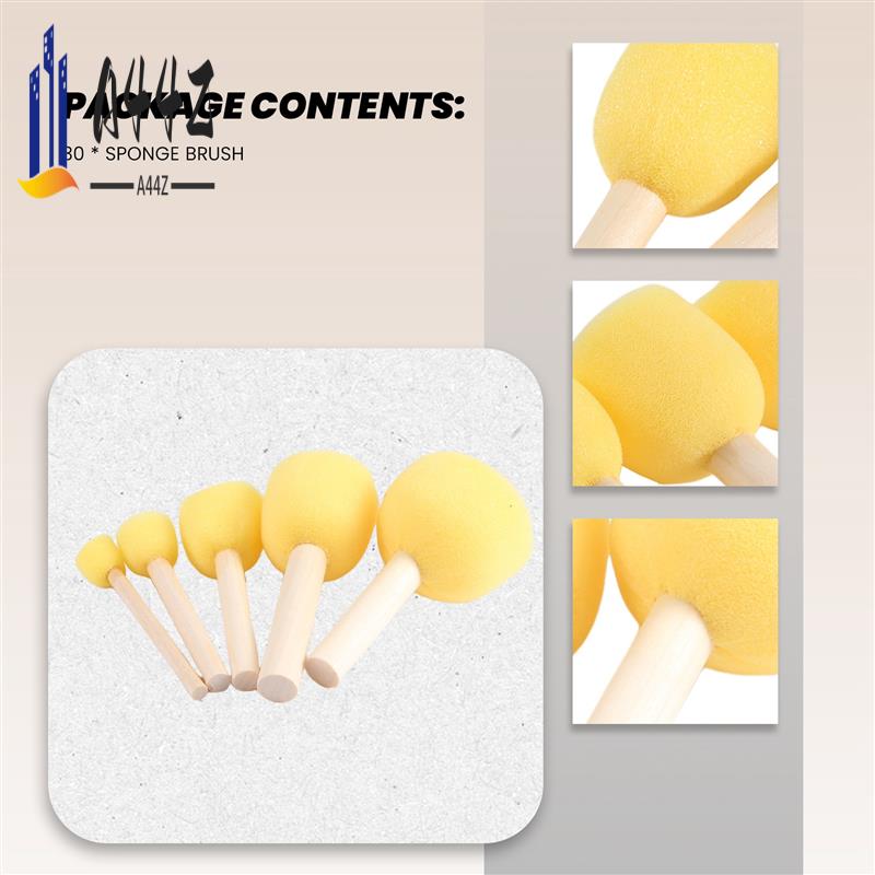 A44Z-Pack Of 30 Round Foam Spo - Craft And Art Difference avaliação e preço