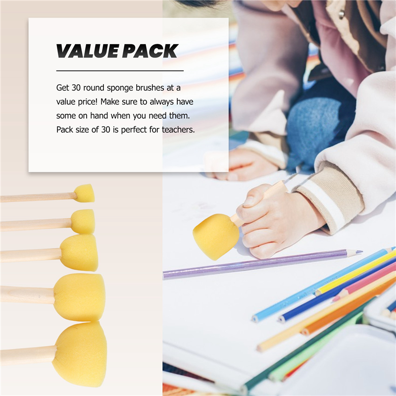 A44Z-Pack Of 30 Round Foam Spo - Craft And Art Difference avaliação e preço