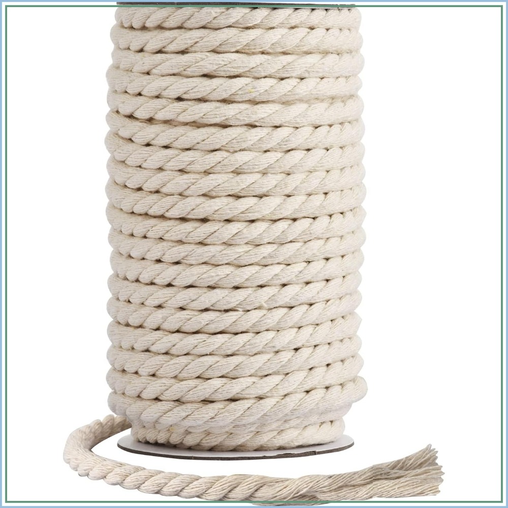 8mm x 20 Yards Natural Unbleac - Macrame Cord Cotton avaliação e preço