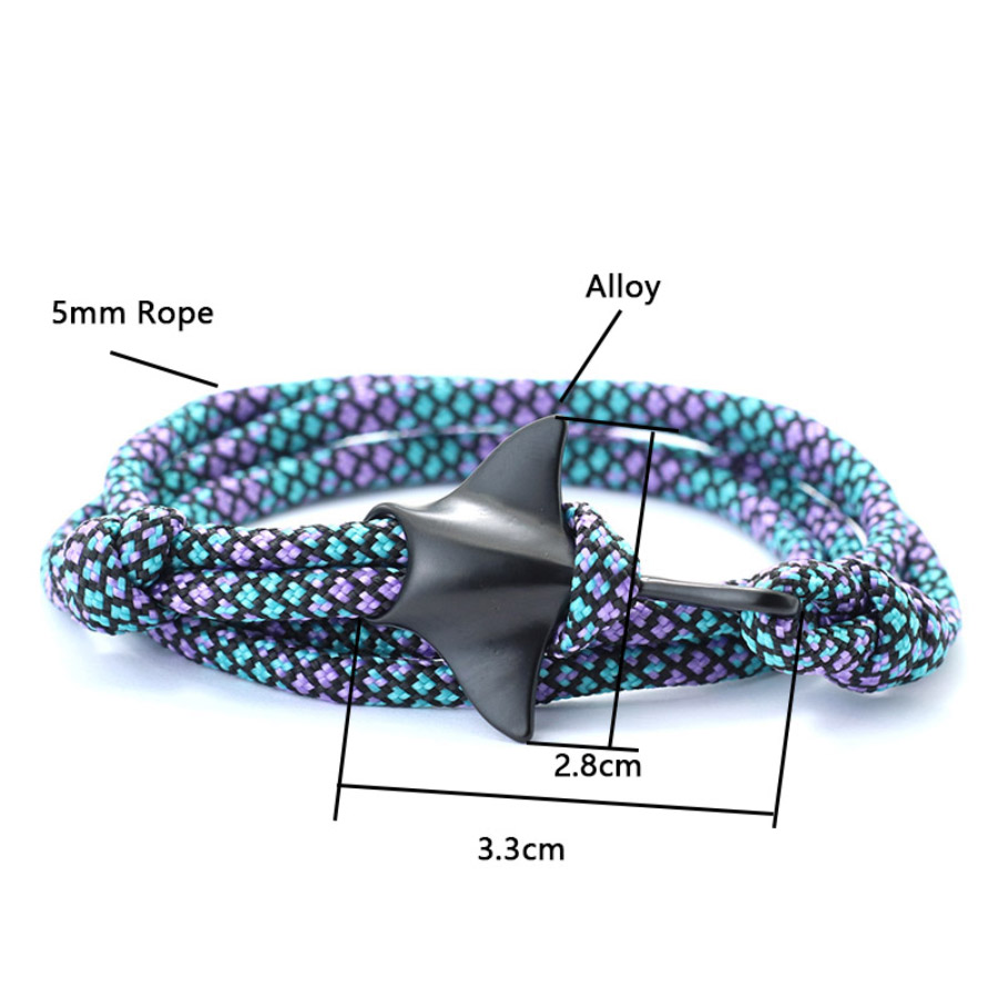 Stylish Manta Bracelet Men Wom - Macrame Cord Cotton avaliação e preço