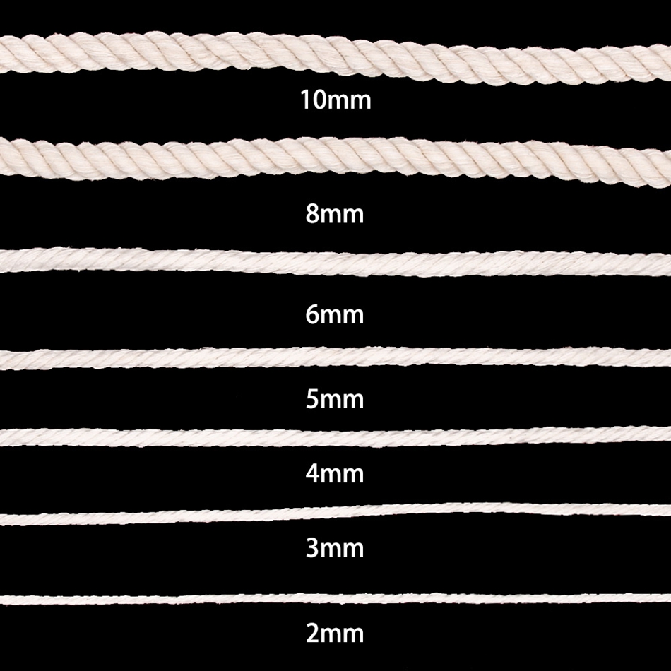 1mm-10mm 100% Cotton Macrame C - Macrame Cord Cotton avaliação e preço