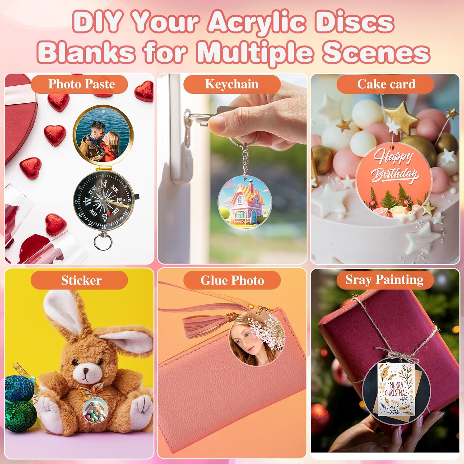 30 Pcs Clear Acrylic Circles 2 - Art Craft Activity avaliação e preço