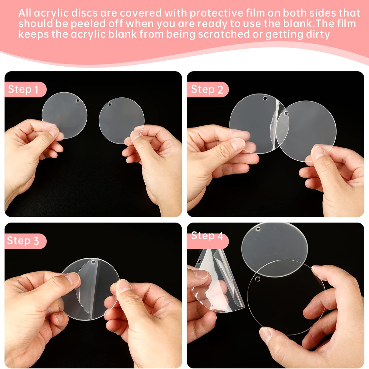30 Pcs Clear Acrylic Circles 2 - Art Craft Activity avaliação e preço