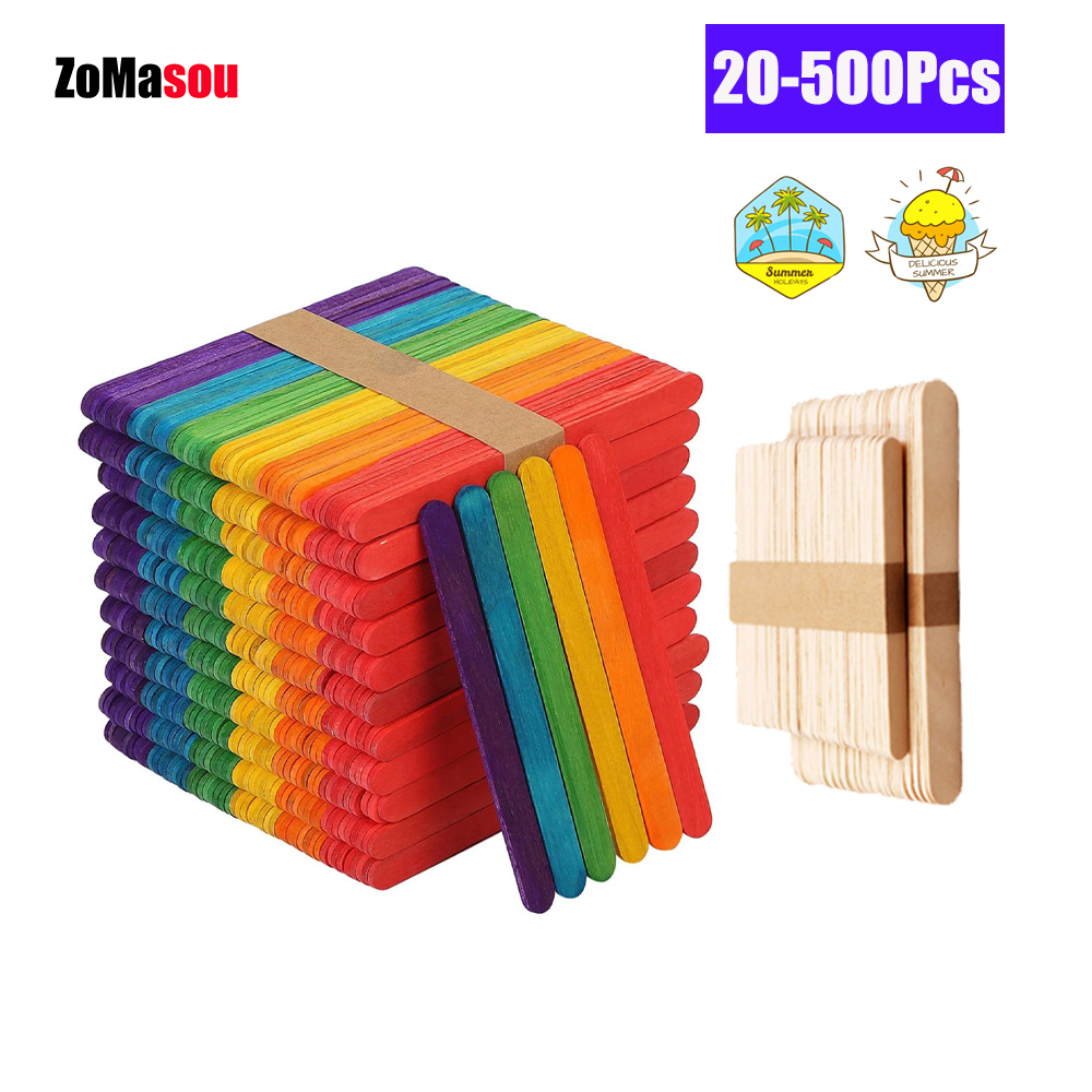 20/100/500Pcs Ice Cream Popsic - Art Craft Ice Cream avaliação e preço