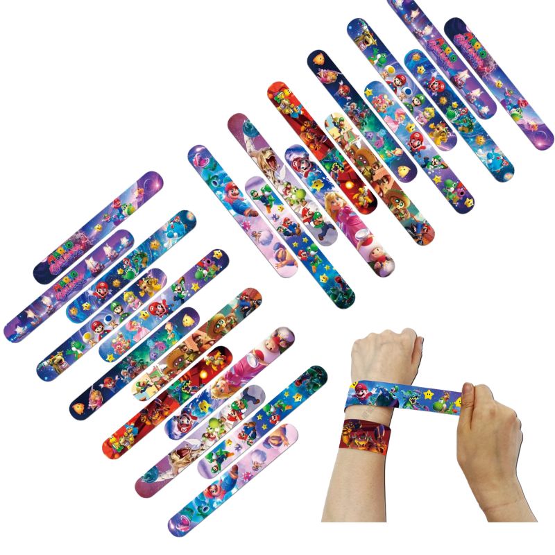 Super Mario PVC Slap Bracelets - Art Craft Party avaliação e preço
