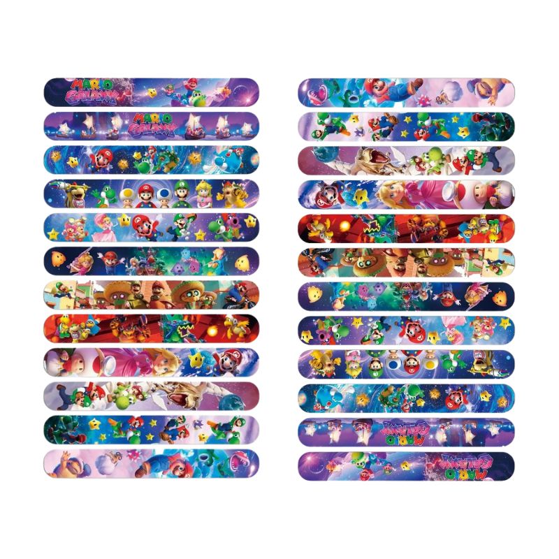 Super Mario PVC Slap Bracelets - Art Craft Party avaliação e preço