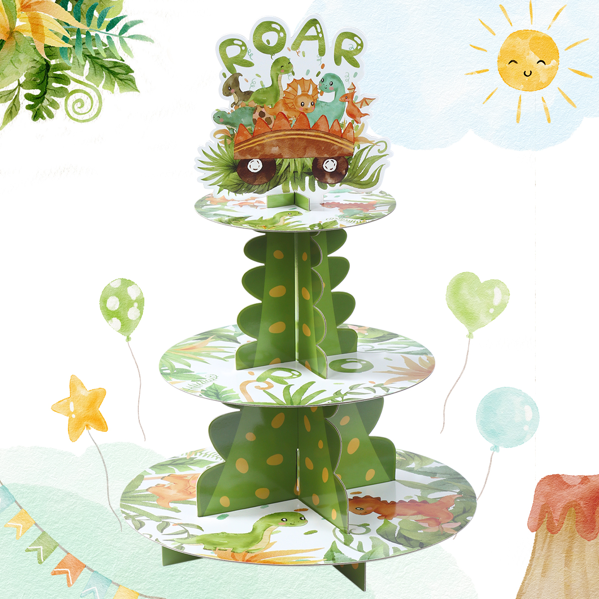 Cake Display Stand Jungle Merm - Art Craft Party avaliação e preço