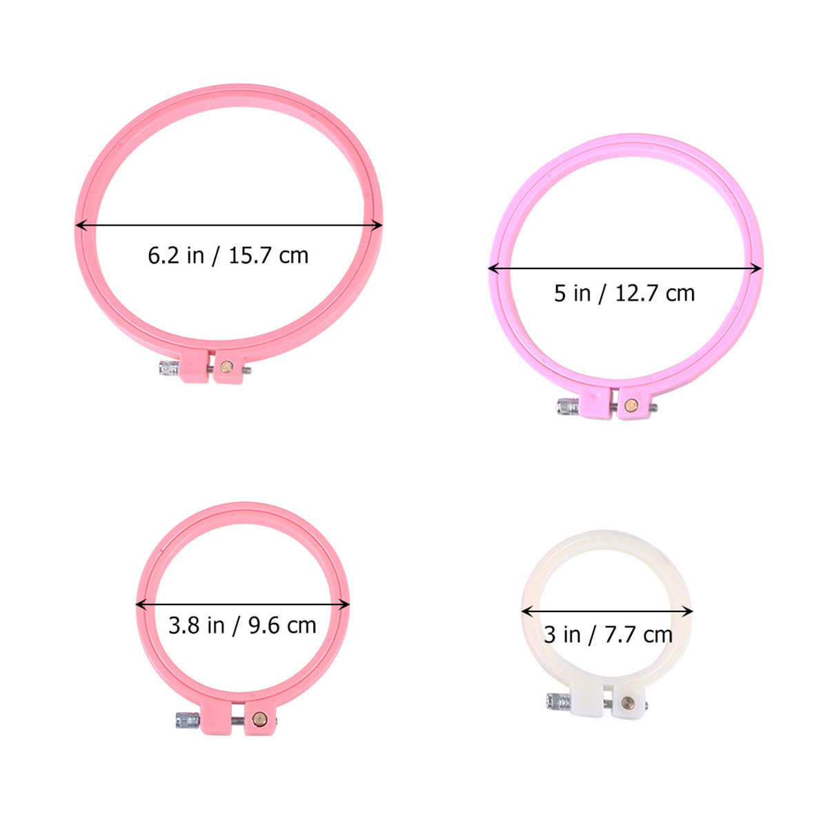 4Pcs Adjustable Embroidery Hoo - Craft And Art Difference avaliação e preço