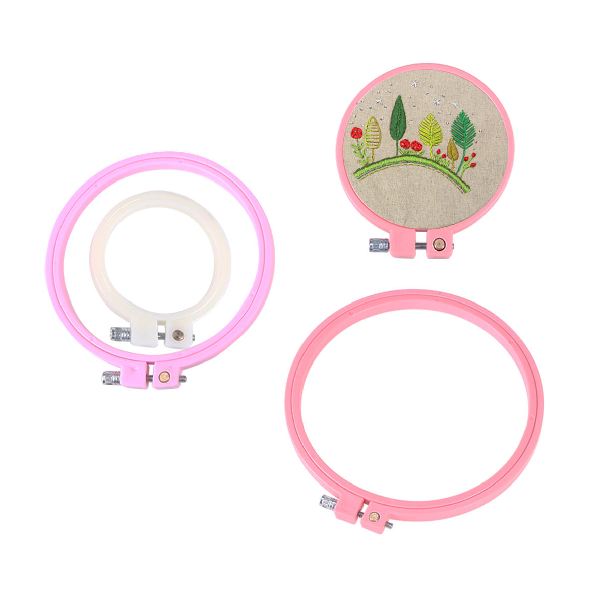 4Pcs Adjustable Embroidery Hoo - Craft And Art Difference avaliação e preço