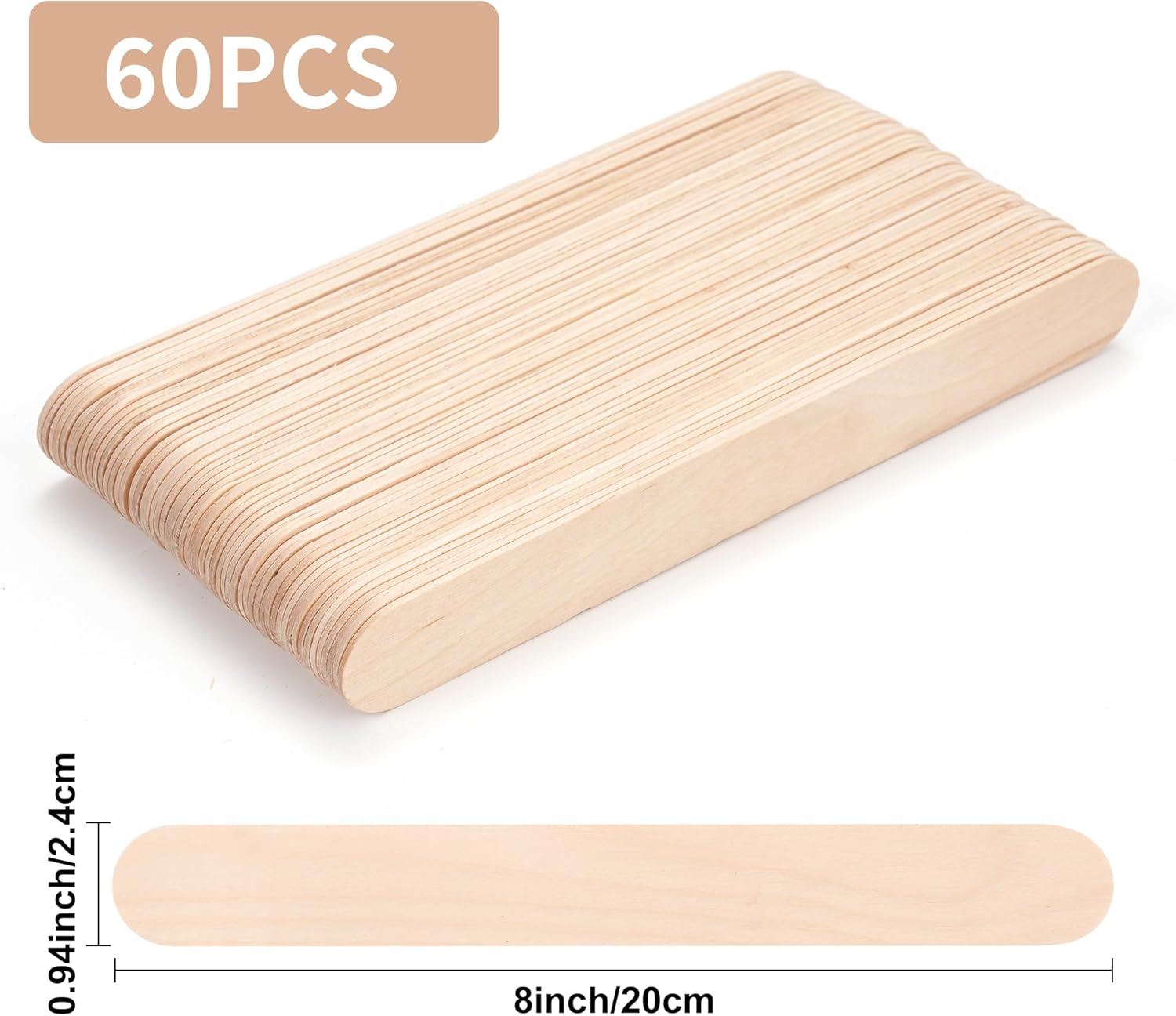 60 Jumbo Craft Sticks 8 Inch N - Art Craft Ice Cream avaliação e preço