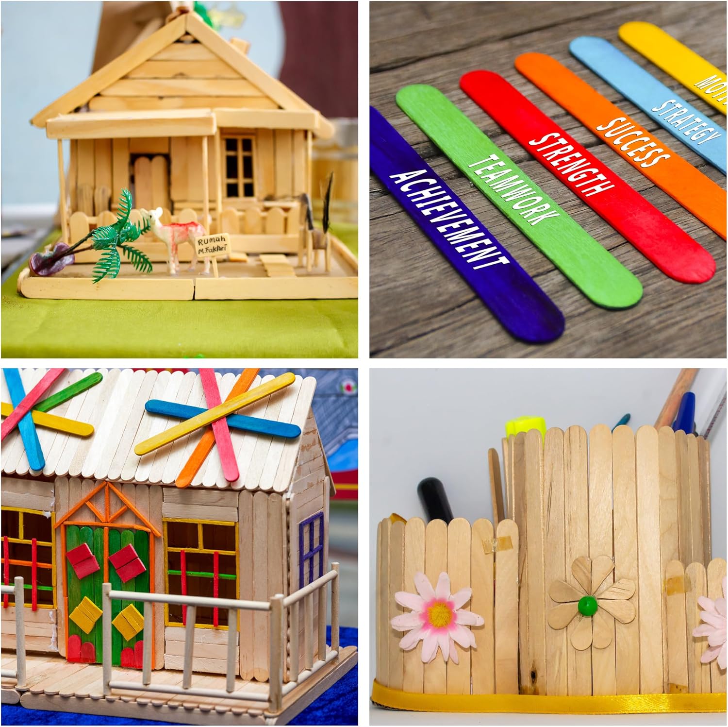 60 Jumbo Craft Sticks 8 Inch N - Art Craft Ice Cream avaliação e preço