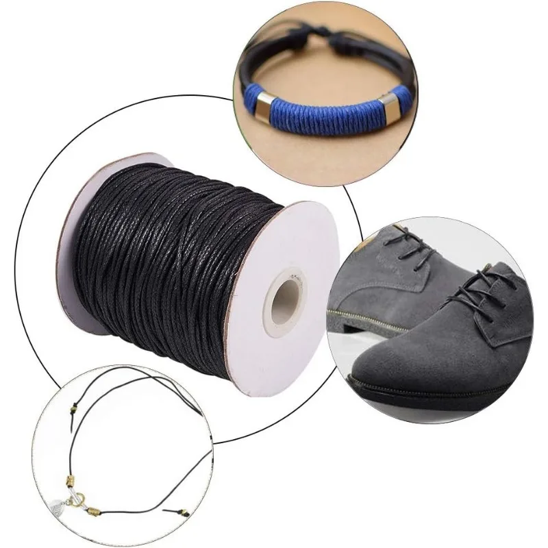 1Roll 100 Yards Waxed Cord Cot - Macrame Cord Cotton avaliação e preço
